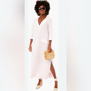 Tuckernuck: Pomander Place Carolina Light Pink Caftan- extra small